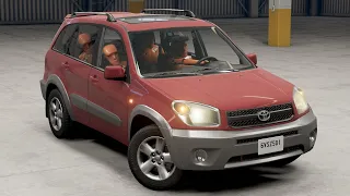 Необычный краш-тест с манекенами Toyota RAV 4 XA20 в BeamNG.drive