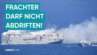 Notfallplan für Feuer-Frachter: Experten warnen vor Ölpest