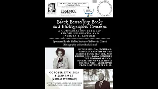 Black Bestselling Books & Bibliographical Concerns: Kinohi Nishikawa & Jacinta R. Saffold