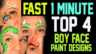 4 Easy Fast Boys Face Painting Ideas Tutorial