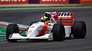 Sebastian Vettel drives Ayrton Senna’s Mclaren MP4/8 on raceday in Imola | Track Footage