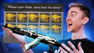 Opening my trade offers & sending back the skins...