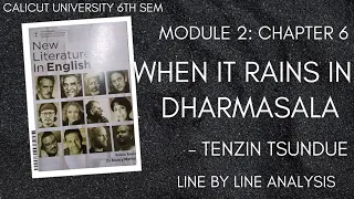 When it Rains in Dharmasala|Tenzin Tsundue|New Literatures in English|6th Sem