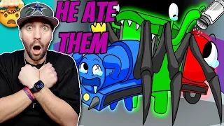 RAINBOW FRIENDs Become CHOO CHOO CHARLES?! (Cartoon Animation) @GameToonsOfficial REACTION!!