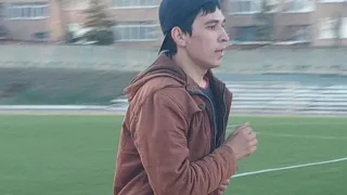 Пробежал несколько кругов по стадиону Олимпу, в городе Бугуруслан.
