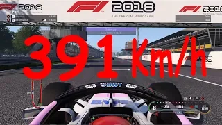 F1 2018 | TOP SPEED RECORD 391 KM/H