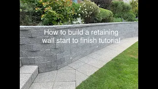 Retaining Wall build: A DIY tutorial #blockwall #brickwork #retainingwall