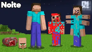 24h Testando Mobs assustadores do Minecraft que são realmente reais