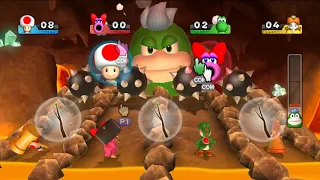 Mario party 9 (TOAD ROAD) YOSHI VS TOAD VS  BIRDO VS DAISY