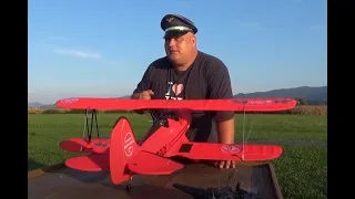 Dynam Waco Red 1270mm PNP Maiden & formation flight with TL STREAM plane