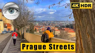 Walking tour of sunny Prague from Strahov Monastery to Lesser Town  🇨🇿 Czech Republic 4k HDR ASMR