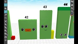 Building NUMBERBLOCKS 41 to 45 with Drawbricks App! Fun Math Learning For Kids!