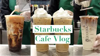 come to work w/ me at Target Starbucks (opening shift) | cafe vlog | ASMR