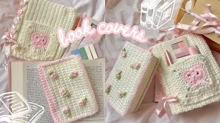 how to crochet cute book covers (ANY size!) | easy tutorial