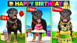 $1 Chop's Birthday Vs $1,000,000,000 in GTA 5