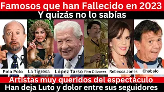 Artistas Fallecidos en lo que va del 2023 | Quizás no lo sabías