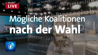 Mögliche Koalitionen nach der Bundestagswahl: Wer will und kann mit wem? | ARD-Presseclub