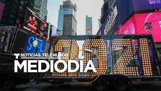 El número 2021 está listo en Times Square para la celebración de Año Nuevo | Noticias Telemundo