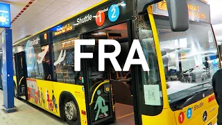 Frankfurt Airport Shuttle Bus, Terminal 2 to 1, and the Train Station