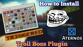 How To Install Troll Boss Plugin in Aternos Server ( Troll Your Friend ) on Minecraft