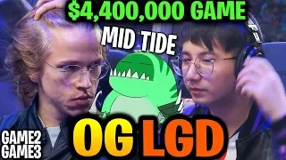 OG vs PSG.LGD - MID TIDEHUNTER! $4.4M TOP 2 CONFIRMED! TI9 Dota 2