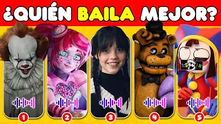 ¿Adivina Quién BAILA🎪✨Suzy Kandyland, The Amazing Digital Circus, Pennywise, Freddy Fazbear, Merlina