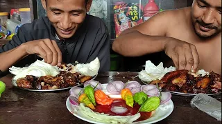 Naga mukbang || pork with king chilly.