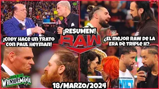 WWE RAW 18 Marzo 2024 | RESUMEN Y RESULTADOS