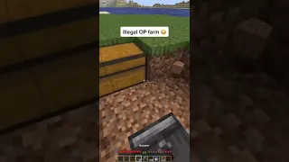 Illegal Farm in Minecraft 😳 #shorts