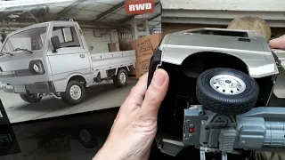 UNBOXING AND SHORT RUN. WPL D12 1/10 Scale rc. Suzuki Kei Truck! GANDA!