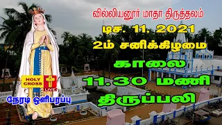 11-12-2021 @ 11.30 AM Tamil Mass | Villianur Lourdes Shrine | Holy Cross Tv | Daily Mass | Holy Mass