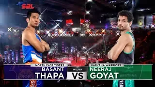 Neeraj Goyat v/s Basant Thapa | Super Boxing League | Haryana Warriors v/s North East Tigers | SBL