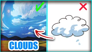 HOW CLOUDS WORKS a Digital Art Tutorial. //How to Paint Clouds