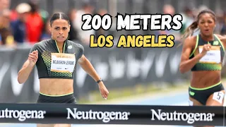 Sydney McLaughlin-Levrone shocked Abby Steiner & Gabby Thomas II 2024 Grand Prix Los Angeles 200m