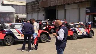 WRC Vodafone Rally de Portugal 2024 | Day 2 End of Morning Section | Cars Arriving Service Park