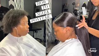 How to: Sleek ponytail on short uneven hair