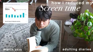 how i reduced my screen time to less than an hour ⋆˚⟡˖ ~ (adulting diaries)