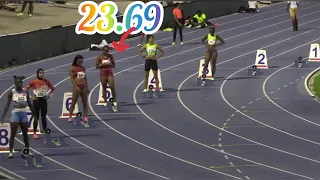 TINA CLAYTON DEFEATED BRIANNA WILLIAMS 23.69s 200M AT VELOCITY FEST