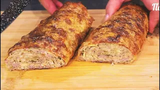 Вкусный РУЛЕТ ИЗ ЛАВАША на скорую руку. ЛАВАШ С ФАРШЕМ и сыром в духовке