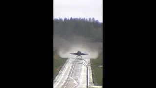 F18 Take Off From Highway