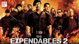 The Expendables 2  Schwarzenegger, Stallone & Van Damme Interview -  Injuries and Rivalry