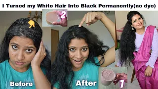 This is how I turned my White hairs to black permanently without dye/ Treat Premature Hair Greying