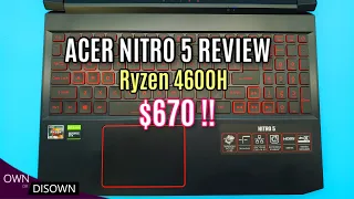 ACER NITRO 5 REVIEW  - RYZEN 4600H - BEST BUDGET GAMING LAPTOP