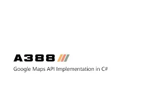 Google Maps API Implementation in C#