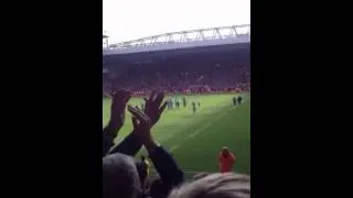 Newcastle fans after final whistle vs Liverpool