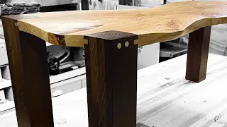 Modern Coffee Table  / Traditionally Aged oak legs.