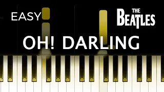 The Beatles - Oh! Darling - EASY Piano Instrumental TUTORIAL by Piano Fun Play