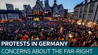 German cities brought to standstill by mass protests against growing far-right AfD party | ITV News