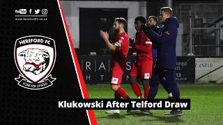 INERVIEW | Klukowski Reacts to Today's Draw against Telford