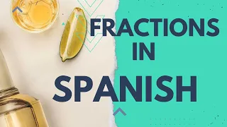 Learn how to say FRACTIONS in Spanish 1/2, 3/4 #spanish #counting #mexico #learning #language